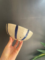 Load image into Gallery viewer, Berry Bowl + small plate (Blue Stripes)
